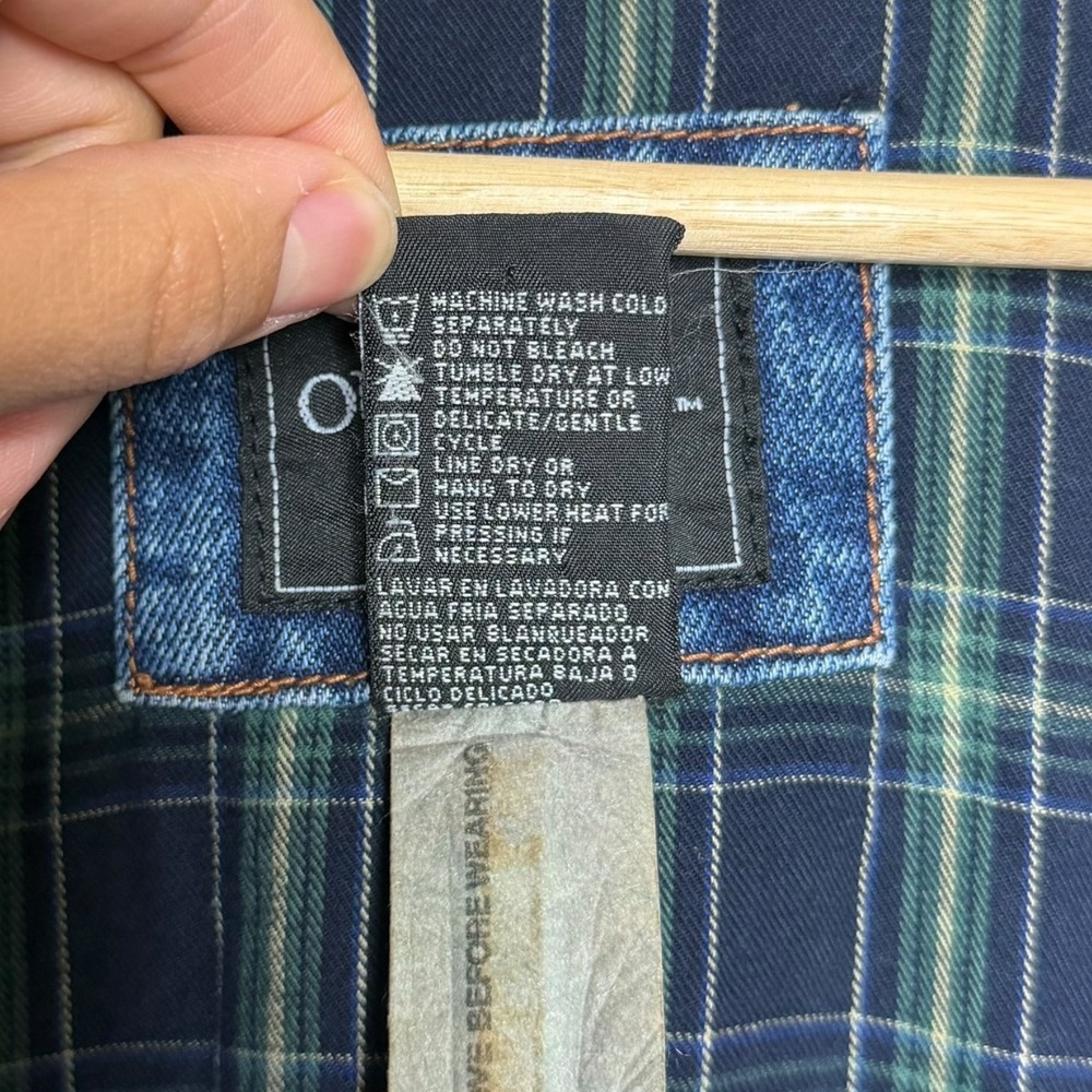 Vintage Denim Chore Barn Field Utility Coat Corduroy Collar Patch Pocket Rugged - Picture 6 of 6